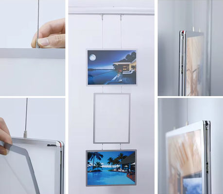 Αγορά Αλουμινίου Ultra Slim Crystal Light Box Snap Clip Διαφημιστικό Φωτογραφικό Φρέμα Φωτογραφικά κουτιά ηλεκτρονική κατασκευή