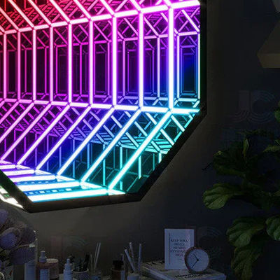 Αγορά 220V 3D γυάλινο Neon Mirror Σήμα με Neon Tube Πάρτι Led Neon Strip Πολυχρωματικό ηλεκτρονική κατασκευή