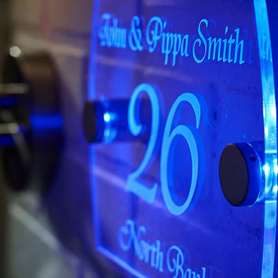 Ακρυλικό φως 3D LED Ακρυλική σήμανση ODM Σημείωση εξωτερικής διαφήμισης Μπλε