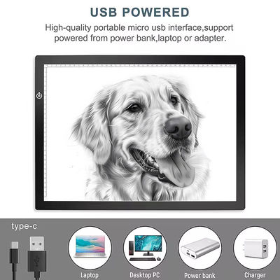 Φορητό σχεδιαστικό πίνακα σχεδίασης USB Power LED Tracing Light Box