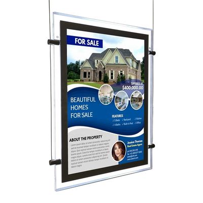 Ακρυλικό Λεπτό Φωτιζόμενο Κρύσταλλο Led Lightbox Κατανάλωση ρεύματος 5.76W Μέθοδος ανάρτησης Κάθετη και Οριζόντια ανάρτηση